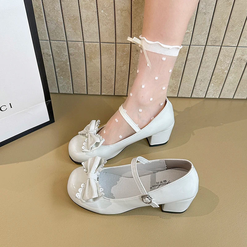 Cute Butterfly-knot Lolita Mary Jane Shoes