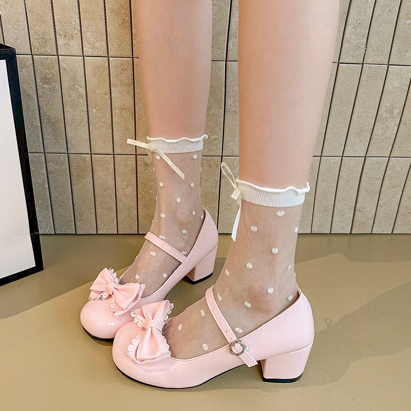 Cute Butterfly-knot Lolita Mary Jane Shoes