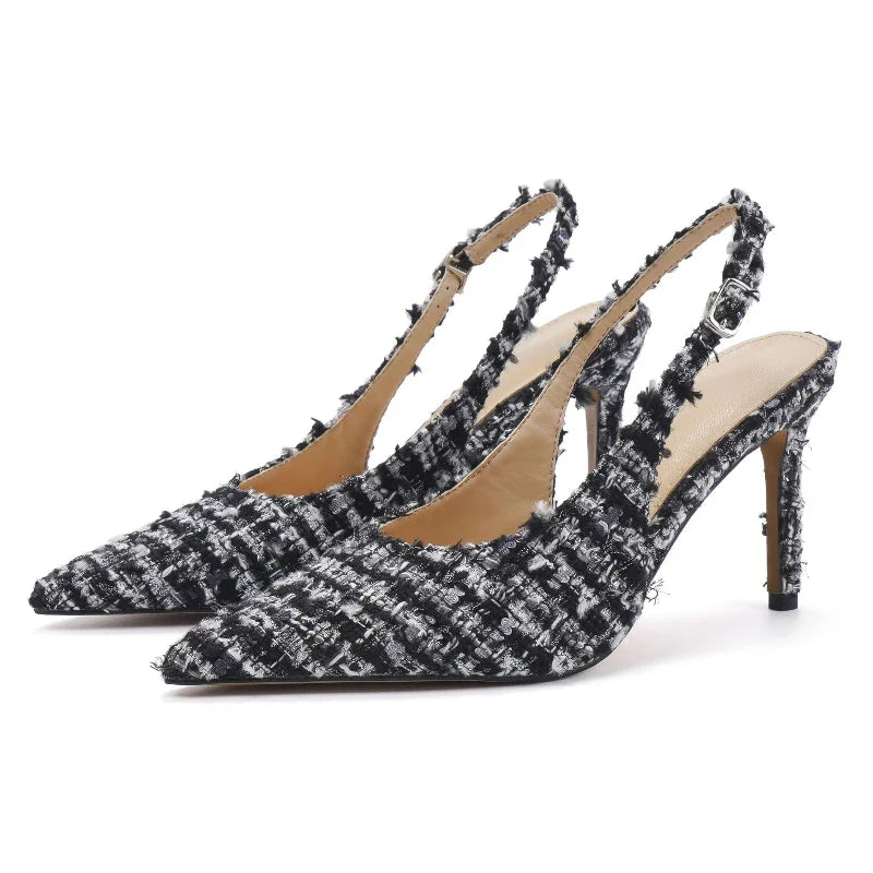 Designer Costume Tweed High Heel