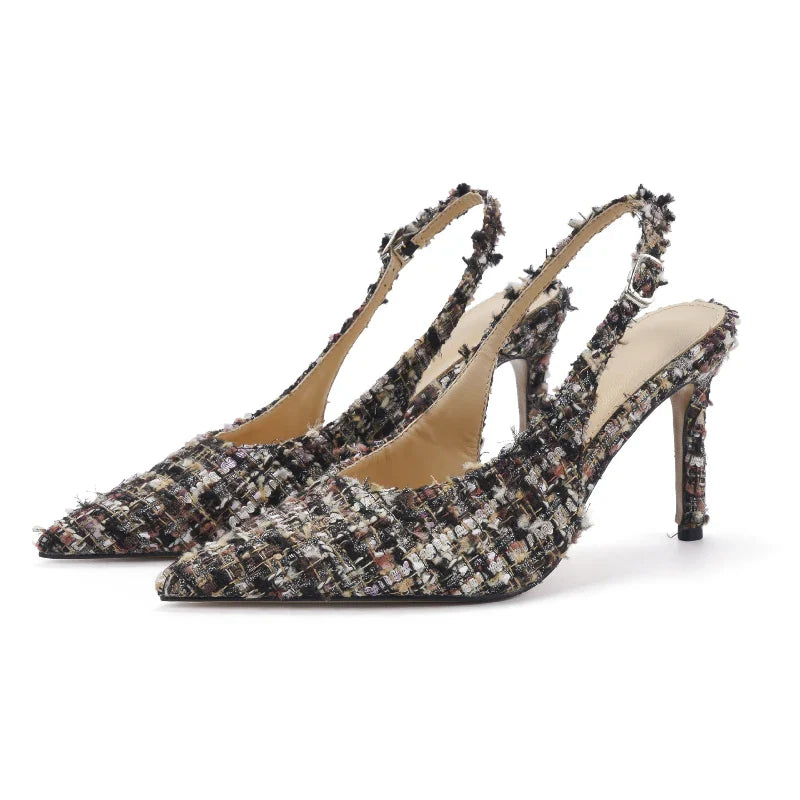 Designer Costume Tweed High Heel