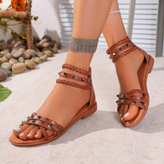 Designer Sandals Gladiator Flat Shoes