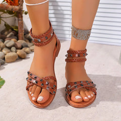 Designer Sandals Gladiator Flat Shoes