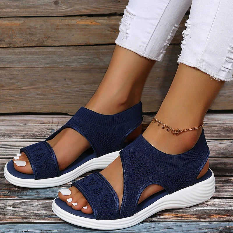 Elastic Knitting Casual Sandals Shoes