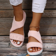Elastic Knitting Casual Sandals Shoes