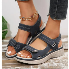 Elegant Genuine Leather Sandals Sport Style Lightweight Plus Size Slippers Sandals Plus Size 43