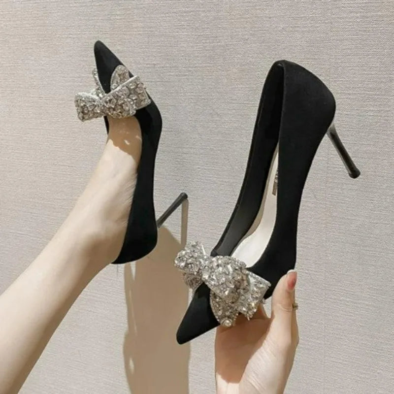 Bowknot Pointed Toe High Heel