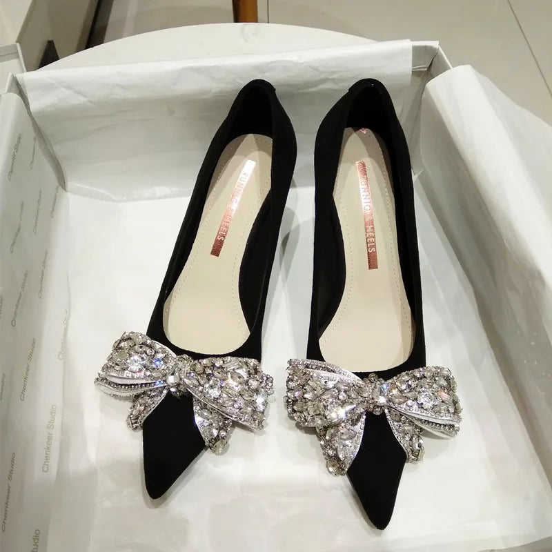 Bowknot Pointed Toe High Heel