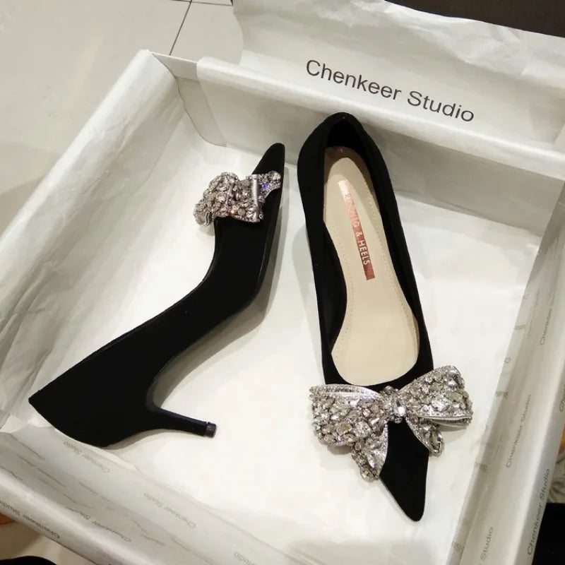 Bowknot Pointed Toe High Heel
