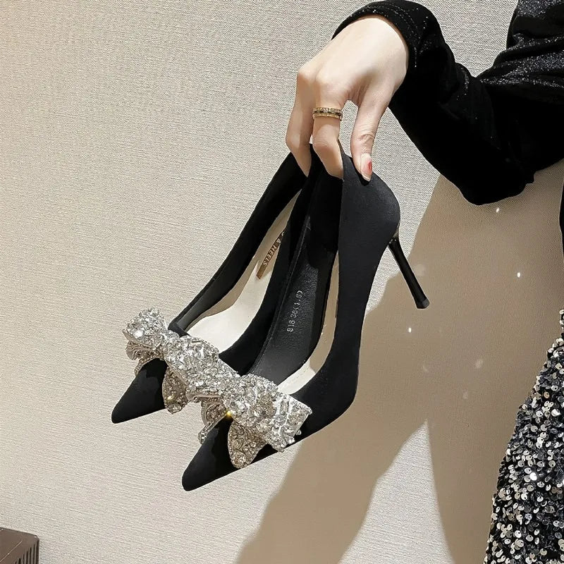 Bowknot Pointed Toe High Heel