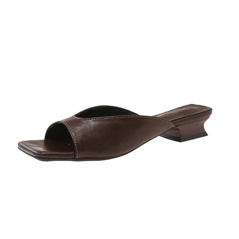 Slipper Square Toe Ladies Mules High Heel