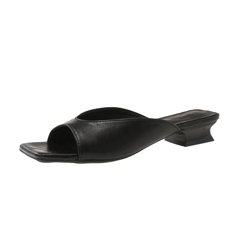 Slipper Square Toe Ladies Mules High Heel