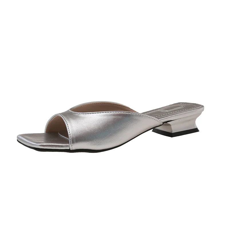 Slipper Square Toe Ladies Mules High Heel