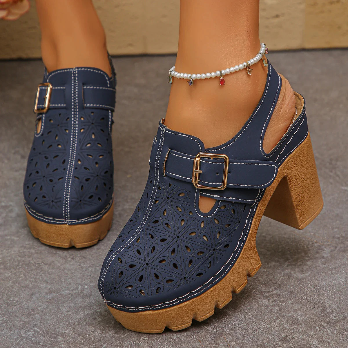 Large Size 43 Thick Heel