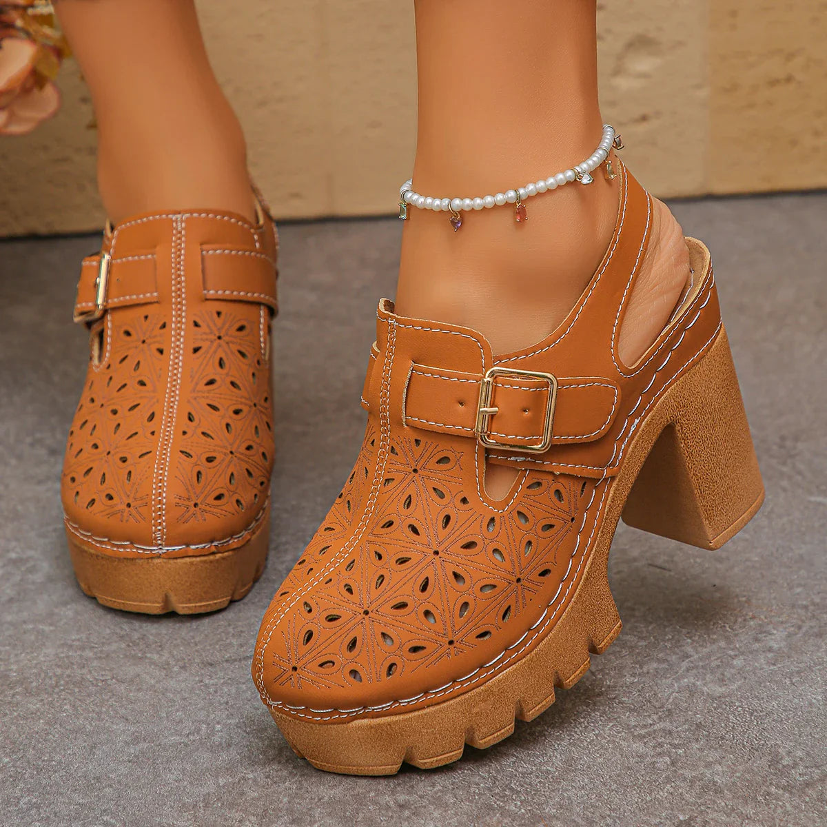 Large Size 43 Thick Heel