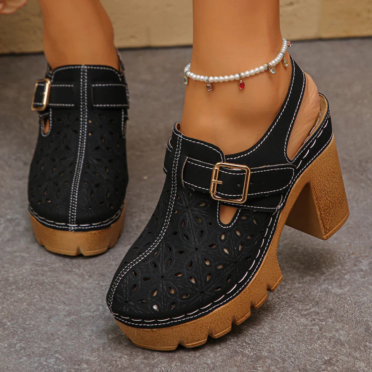 Large Size 43 Thick Heel