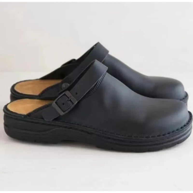 Men's Slippers PU Leather Shoes