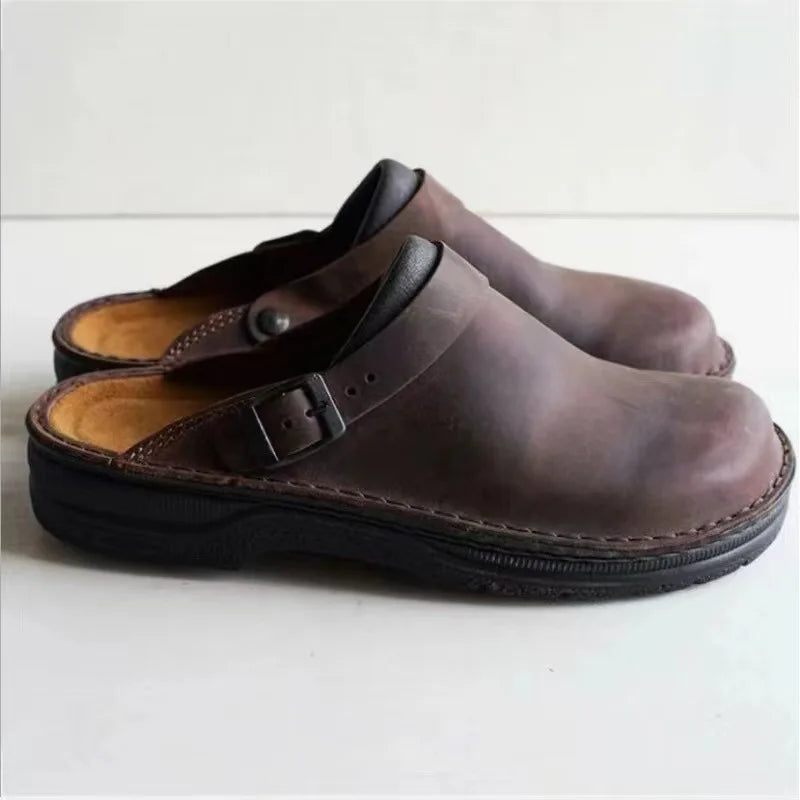 Men's Slippers PU Leather Shoes