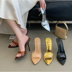 Pointed Open Toe High Heel