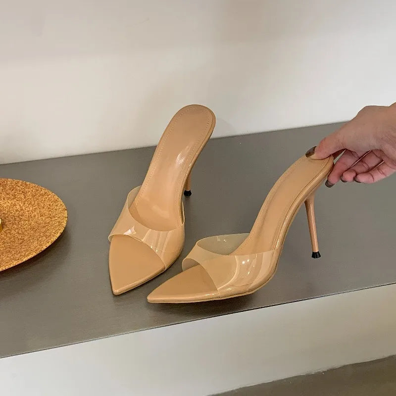 Pointed Open Toe High Heel