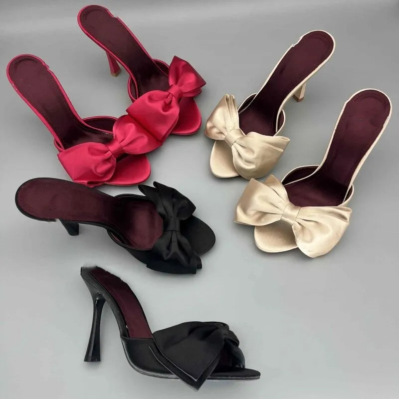 Street Style Satin Butterfly-knot High Heel