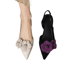 Luxury Retro Pointed Toe Decal Shoes