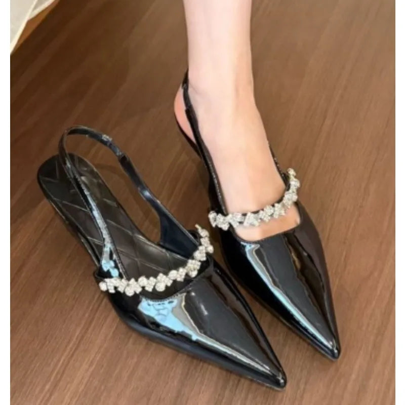 Luxury Water Diamond Slim Heel