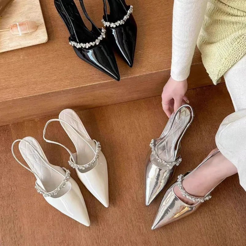Luxury Water Diamond Slim Heel