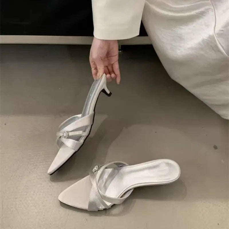 Pointed Toe Ladies Low Heel