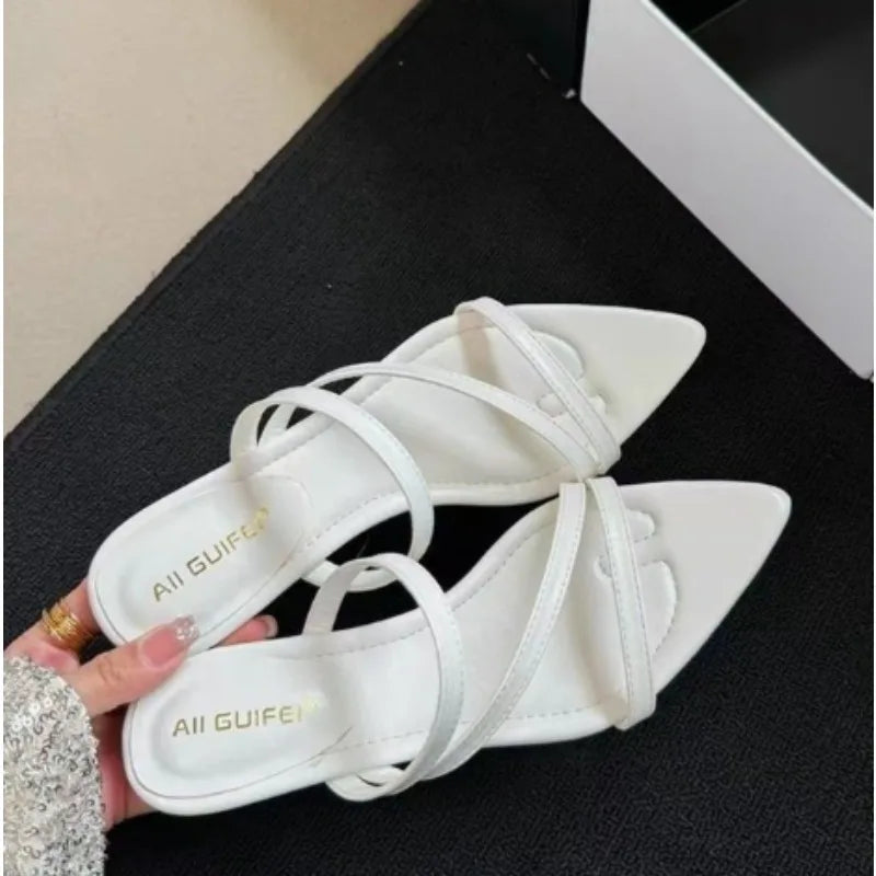 Shoes for Plus Size Outside Flat Slippers Flip Flops Casual Candy Color Sandals Zapatos De Mujer