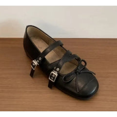 Spring Autumn Butterfly-knot Flats Concise Ladies Ballet Style Shoes