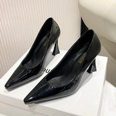 Leopard Ladies Slip on High Heel