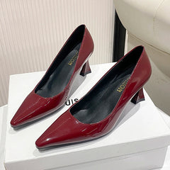 Leopard Ladies Slip on High Heel