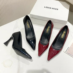 Leopard Ladies Slip on High Heel