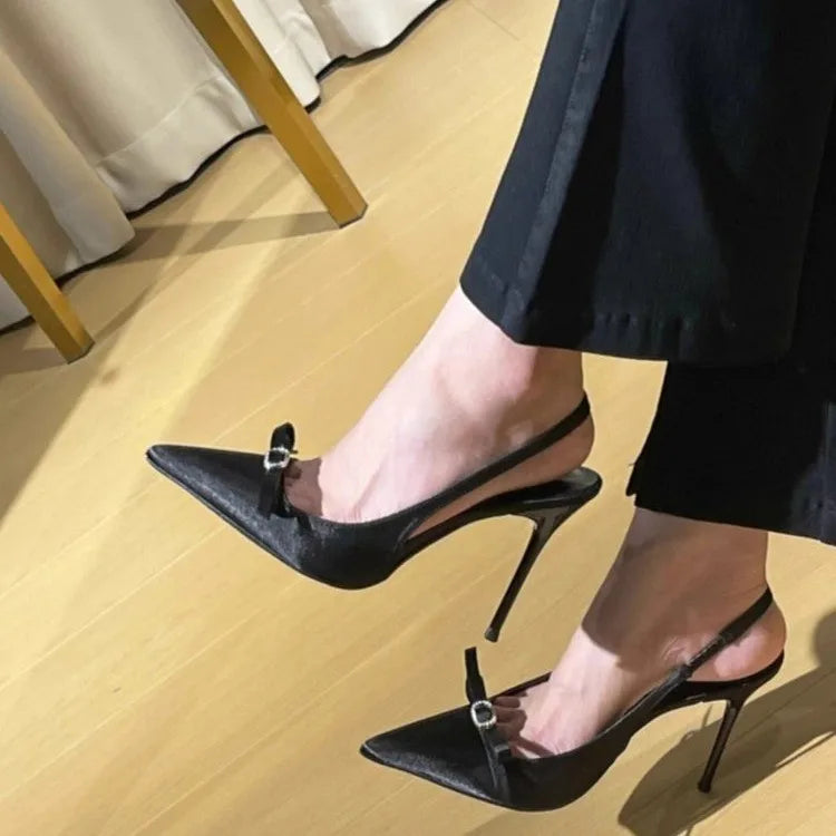Sandals Elegant Patent Leather Pointed-toe High Heel