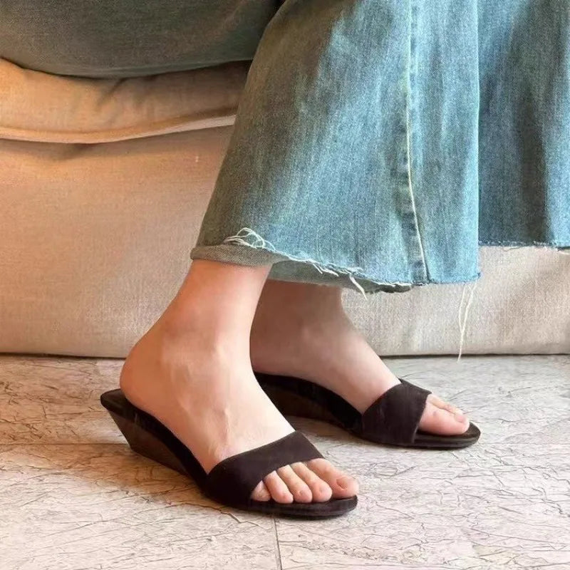 Brown Wedge Sandal Shoes