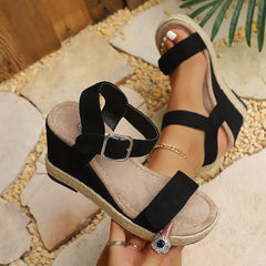Sandals Wedges Platform Ladies Hemp Shoes