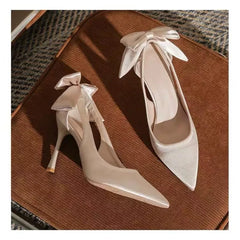 White Thin Heel