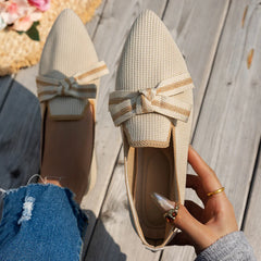 Flats Shoe Knitted Slip Breathable Comfortable Solid Color Shoes