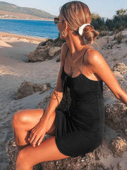 Nightclub Style Latest Stylish Solid Camisole Dress