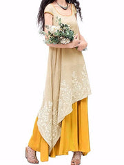 O-Neck Floral Crochet Embroidery Layered Maxi Dress