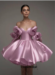 Elegant Ruffled Halter Shinny Satin Party Cocktail Party Mini Dress