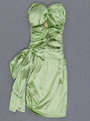 Off Shoulder Hollow Out Ruched Drape Party Mini Dresses