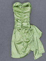 Off Shoulder Hollow Out Ruched Drape Party Mini Dresses