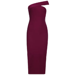 One Shoulder Runway Sleeveless Party Bodycon Dress