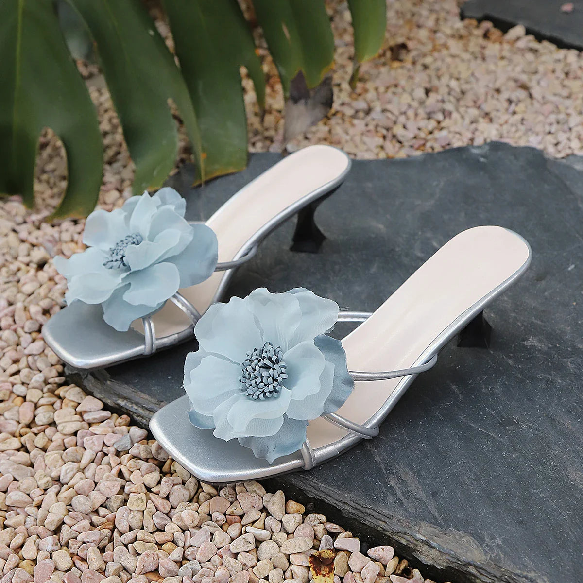 Orchid Flower High Heel