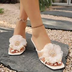 Orchid Flower High Heel