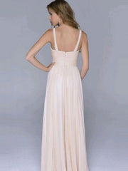 Pink Maxi Dress Sequin Straps Backless Long Prom Dresses For Women