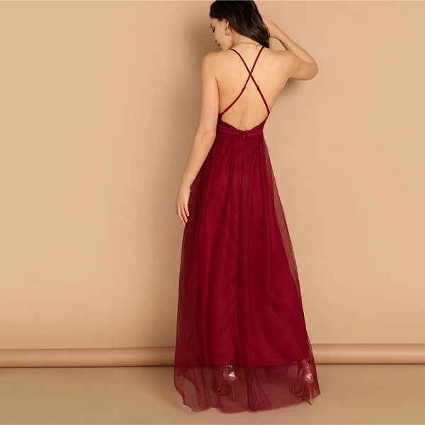 Plain Night Out Modern Lady Maxi Party Dresses