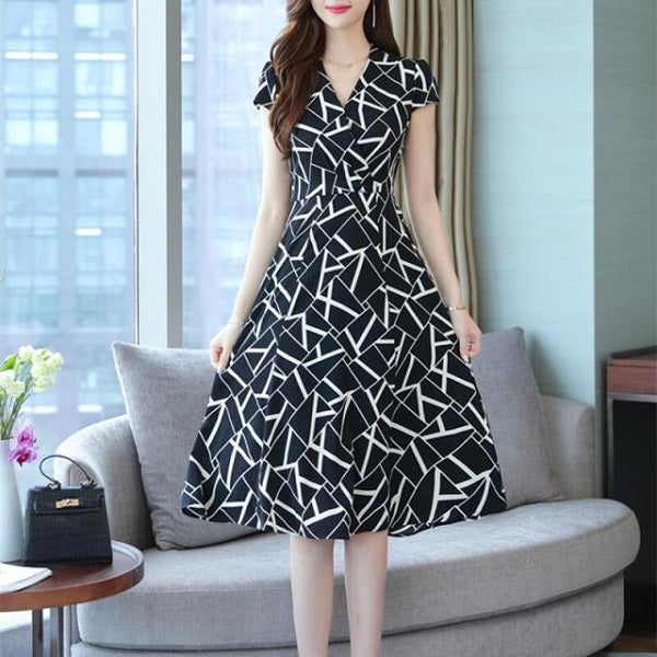 Plus Size Clothing Midi Casual Dress