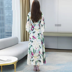 Plus Size Floral Chiffon Dress